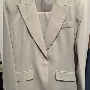 Women suit beige Jacket 8 & pants 6.